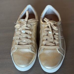 BOTTERO Gold Metallic Leather Sneaker 38 EU/7 US